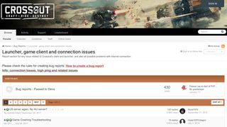 
                            5. Launcher, game client and connection issues - Crossout - Official ...