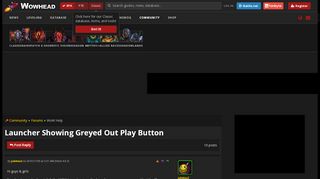 
                            8. Launcher Showing Greyed Out Play Button - WoW Help - Wowhead Forums