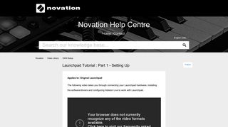 
                            1. Launchpad Tutorial : Part 1 - Setting Up – Novation