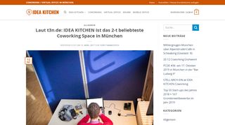 
                            13. Laut t3n.de: IDEA KITCHEN ist das 2-t beliebteste Coworking Space in ...