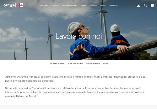 
                            1. Lavora con noi - Carriere - Media - Enel Energia