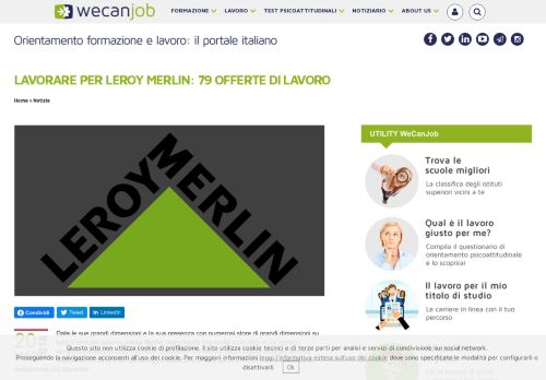 
                            10. Lavorare per Leroy Merlin: 79 offerte di lavoro - WeCanJob.it