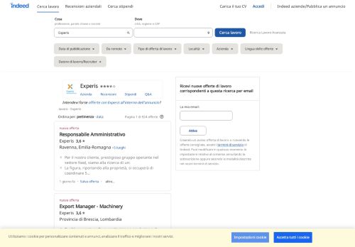
                            11. Lavoro - Experis, febbraio 2019 | Indeed.com