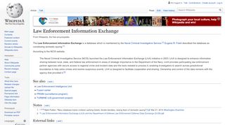 
                            9. Law Enforcement Information Exchange - Wikipedia