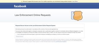 
                            9. Law Enforcement Online Requests - Facebook