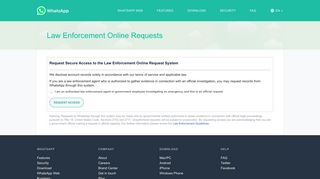 
                            6. Law Enforcement Online Requests - WhatsApp