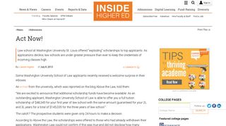 
                            11. Law school makes applicants a 24-hour offer - Inside Higher Ed