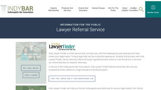 
                            10. Lawyer Referral Service - Indianapolis Bar Association