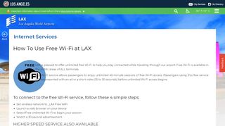 
                            13. LAX Official Site | Get Wi-Fi at Los Angeles International Airport