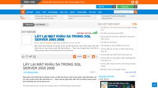 
                            10. LẤY LẠI MẬT KHẨU SA TRONG SQL SERVER 2005 2008