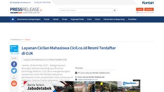 
                            11. Layanan Cicilan Mahasiswa Cicil.co.id Resmi Terdaftar di OJK