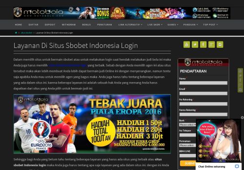 
                            5. Layanan Di Situs Sbobet Indonesia Login - Motobola