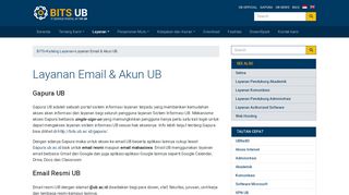 
                            7. Layanan Email & Akun UB | BITS