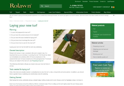 
                            9. Laying your new turf - Rolawn