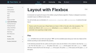 
                            10. Layout with Flexbox · React Native - Facebook Open Source