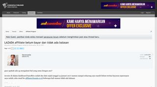 
                            8. LAZADA affiliate belum bayar dan tidak ada balasan | Indonesia ...