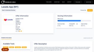 
                            7. Lazada App (MY) Affiliate Program | Involve Asia