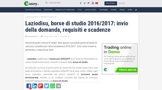 
                            11. Laziodisu, borse di studio 2016/2017: invio della domanda, requisiti ...