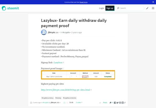 
                            13. Lazybux- Earn daily withdraw daily payment proof — Steemit