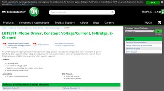 
                            9. LB1939T: Motor Driver, Constant Voltage/Current, H-Bridge, 2-Channel