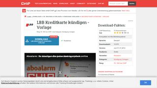 
                            11. LBB Kreditkarte kündigen - Vorlage ...