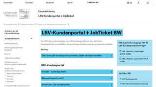 
                            10. LBV Kundenportal + JobTicket | Steuer- und ... - Universität Konstanz