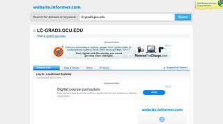 
                            13. lc-grad3.gcu.edu at WI. Log In | LoudCloud Systems - Website Informer