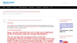 
                            9. LCC Coin Plan Live Rate Review | DONT INVEST COMPANY NOT PAY