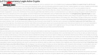 
                            8. Lcf Cryptocurrency Login Astro Crypto - Mardeen Cable