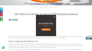 
                            4. Lcfhc Platinum é Confiável ou Golpe em 2018? Descubra as Noticias!