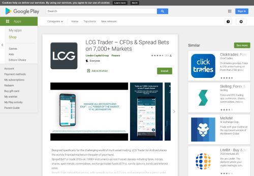 
                            8. LCG Trader – CFDs & Spread Bets on 7,000+ Markets - Apps on ...