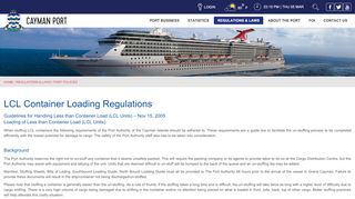 
                            12. LCL Container Loading Regulations - Port Authority of the Cayman ...