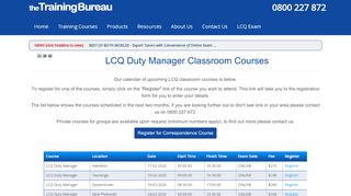 
                            10. LCQ Duty Manager Courses - The Training Bureau