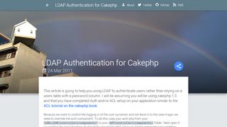 
                            10. LDAP Authentication for Cakephp - lanrat