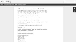 
                            13. LDAP authentication in Nagios 3.2.3 on CentOS 5.5 | Mike Courtney