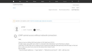 
                            11. LDAP cannot access without network connec… - Apple Community