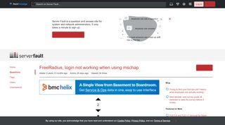 
                            12. ldap - FreeRadius, login not working when using mschap - Server Fault