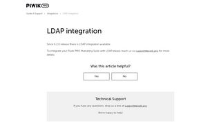 
                            9. LDAP Integration | General | Piwik PRO Help