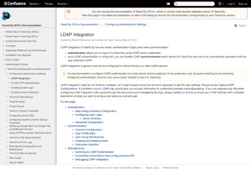 
                            13. LDAP Integration - TeamCity 2018.x Documentation - Confluence