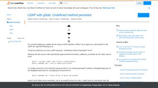 
                            7. LDAP with gitlab: Undefined method persisted - Stack Overflow