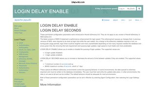 
                            12. Ldapwiki: LOGIN DELAY ENABLE