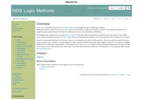 
                            6. Ldapwiki: NDS Login Methods