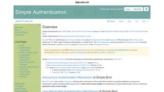 
                            12. Ldapwiki: Simple Authentication