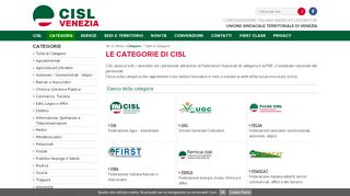 
                            8. Le Categorie di CISL - Cisl Venezia