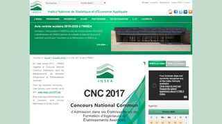 
                            2. Le CNC 2017 se tient à l'INSEA - INSEA