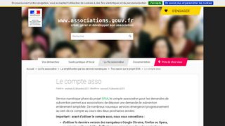 
                            2. Le compte asso | Associations.gouv.fr