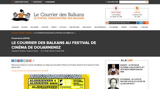 
                            13. Le Courrier des Balkans au festival de cinéma de Douarnenez - Le ...