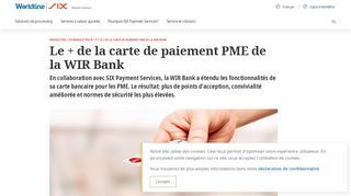 
                            10. Le + de la carte de paiement PME de la WIR Bank – SIX Payment ...