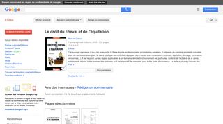 
                            11. Le droit du cheval et de l'équitation - Résultats Google Recherche de Livres