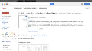 
                            13. Le droit - un système social. Law as a Social System: Un commentaire ...